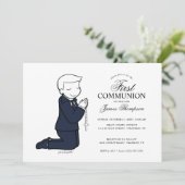 Filosofen eerste gemeenschap - Jongen Kaart (Staand voorkant)