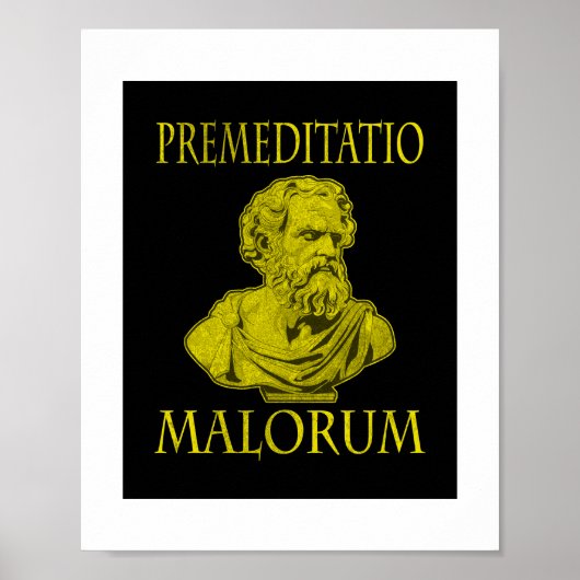 Filosofía Estoica (Estoicismo). Frase en Latín. Poster (Voorkant)