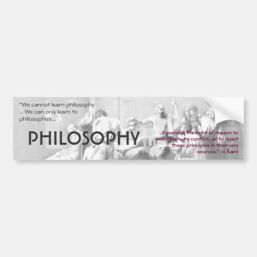 Filosofie Bumpersticker (Voorkant)