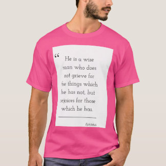 Filosofie Citaat Epictetus 16 T-shirt