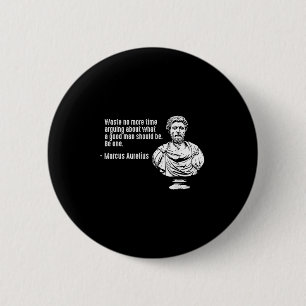Filosofie citeert leraar stoïcisme Marcus Aurelius Ronde Button 5,7 Cm