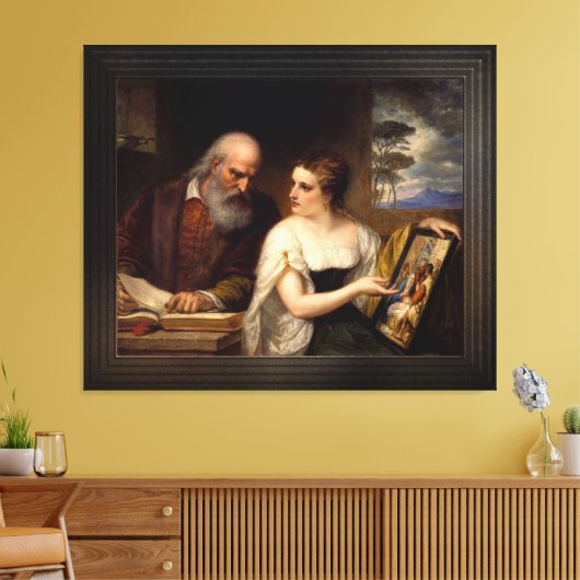Filosofie en Christelijke kunst van Daniel Hunting Canvas Afdruk (Insitu (Woonkamer))