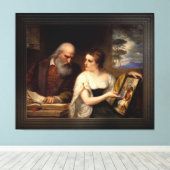 Filosofie en Christelijke kunst van Daniel Hunting Canvas Afdruk (Insitu (Houten vloer))