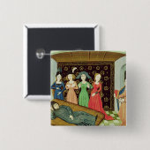 Filosofie en de Muses Vierkante Button 5,1 Cm (Voorkant /achterkant)