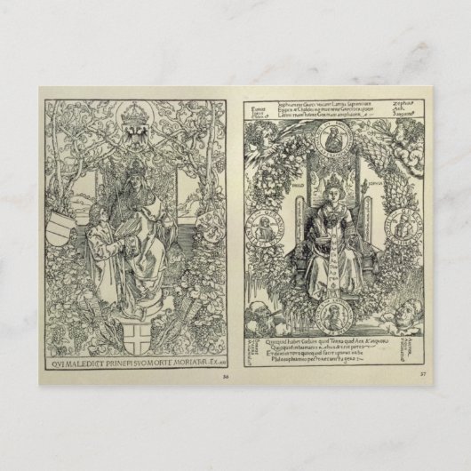 Filosofie en keizer van Habsburg Briefkaart (Voorkant)