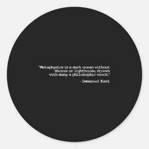 Filosofie en metafysica citeren Immanuel Kant Ronde Sticker