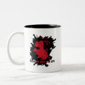 Filosofie-Mok met Nietzsche Quote Tweekleurige Koffiemok (Links)