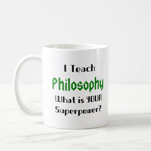 filosofie onderwijzen koffiemok (Links)