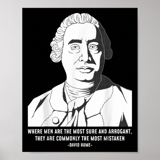 Filosofie Quote Skepticus David Hume Poster (Voorkant)
