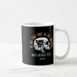 Filosofie Space Skull Alan Watts Astronaut Quote Koffiemok