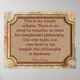 Filosofie van de Kindness - Dalai Lama - prijsopga Poster