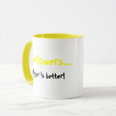 Filosofie van een zonnebloem mok (Voorkant links)