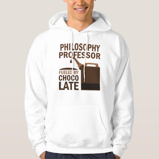 Filosofieprofessor (Funny) Chocolate Hoodie (Voorkant)