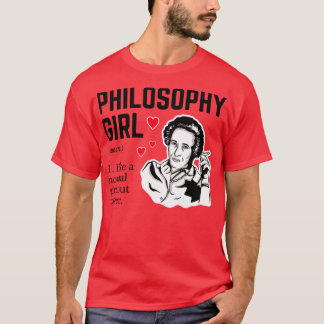 Filosofisch meisje als een normaal meisje maar koe t-shirt