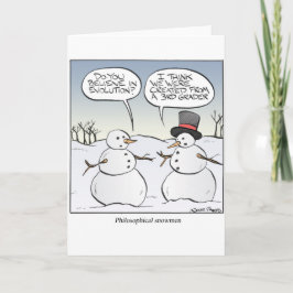 Filosofisch Snowen Wenskaart Feestdagen Kaart