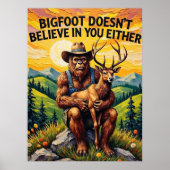 Filosofische baars: Bigfoot en het hert Poster (Voorkant)