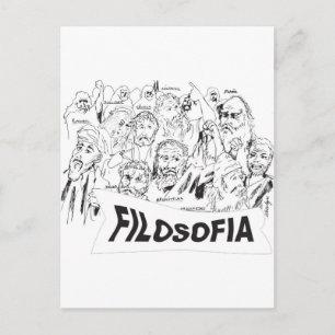 FILOSOFOS platao aristoteles euclides sócrates Briefkaart
