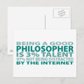 Filosoof 3% Talent Briefkaart (Voorkant / Achterkant)