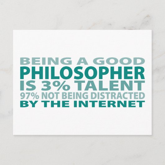 Filosoof 3% Talent Briefkaart (Voorkant)
