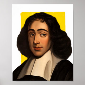 Filosoof Baruch Spinoza illustratie Poster