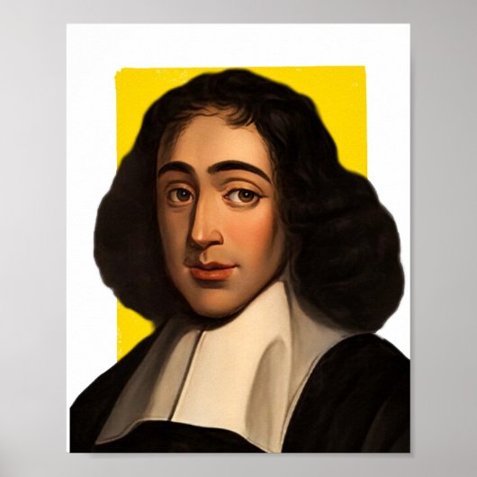 Filosoof Baruch Spinoza illustratie Poster (Voorkant)