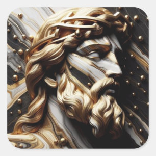 Filosoof Een portret van wijsheid en kracht Vierkante Sticker