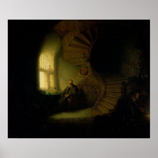 Filosoof in Meditation, 1632 Poster (Voorkant)