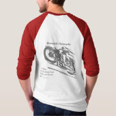 Filosoof met twee wielen t-shirt (Achterkant)