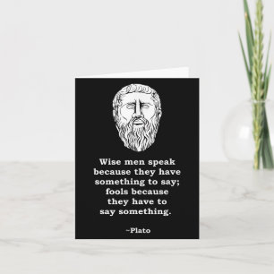 Filosoof Plato Quote - Filosofie Student Nerd Kaart