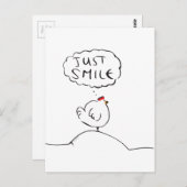 Filosophy Chicken - gewoon glimlachen Briefkaart (Voorkant / Achterkant)