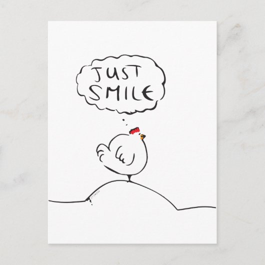 Filosophy Chicken - gewoon glimlachen Briefkaart (Voorkant)