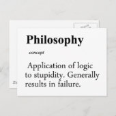 Filosophy Definition Briefkaart (Voorkant / Achterkant)