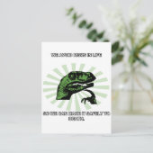 Filosoraptor Leven en Dood Briefkaart (Staand voorkant)