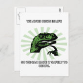 Filosoraptor Leven en Dood Briefkaart (Voorkant / Achterkant)