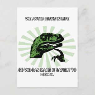 Filosoraptor Leven en Dood Briefkaart