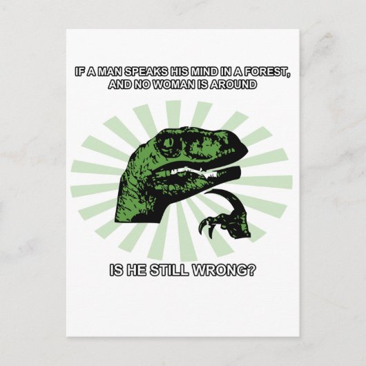 Filosoraptor Mannen en vrouwen Briefkaart (Voorkant)
