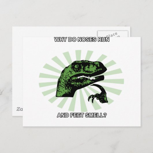 Filosoraptor Noses en Feet Briefkaart (Voorkant / Achterkant)