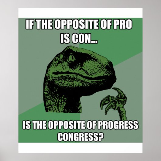 Filosoraptor Progress Vs Congres Poster (Voorkant)
