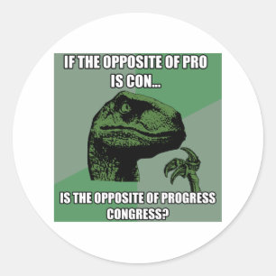 Filosoraptor Progress Vs Congres Ronde Sticker