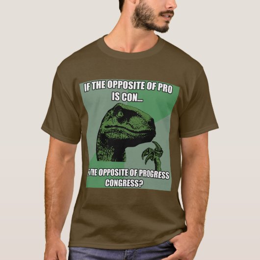 Filosoraptor Progress Vs Congres T-shirt (Voorkant)