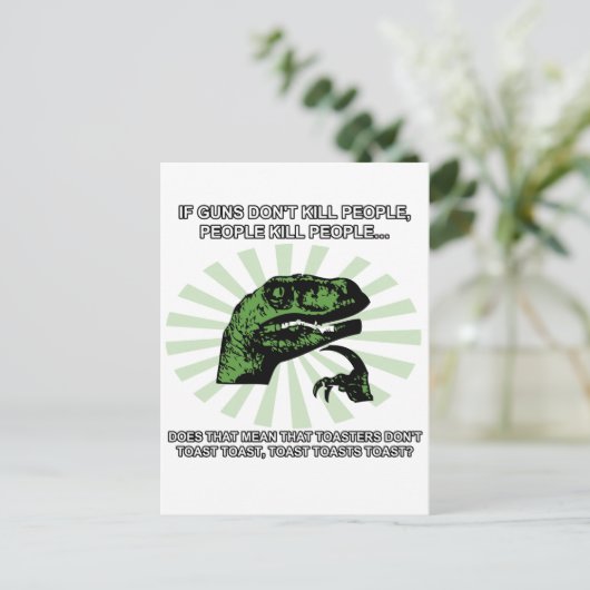 Filosoraptor Toast en Toasters Briefkaart (Staand voorkant)