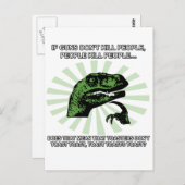 Filosoraptor Toast en Toasters Briefkaart (Voorkant / Achterkant)