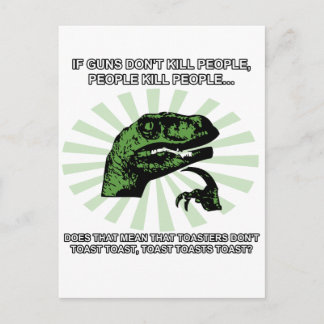 Filosoraptor Toast en Toasters Briefkaart