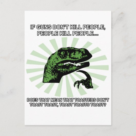 Filosoraptor Toast en Toasters Briefkaart (Voorkant)