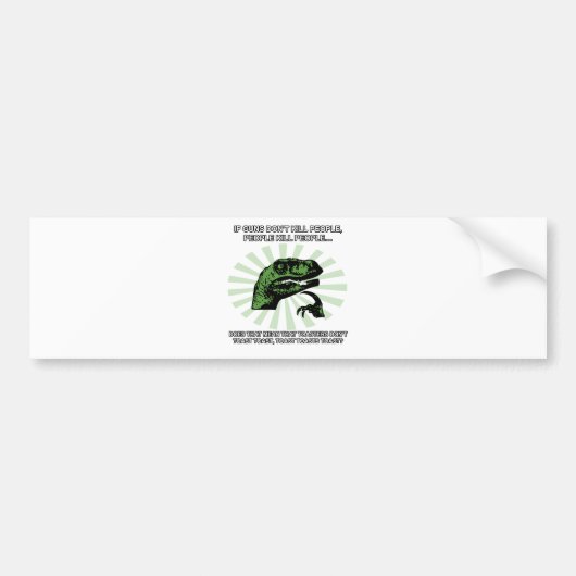 Filosoraptor Toast en Toasters Bumpersticker (Voorkant)