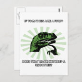 Filosoraptor Tomaten en Ketchup Briefkaart (Voorkant / Achterkant)