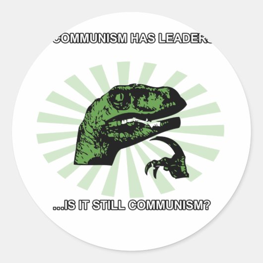 Filosorptor communisme ronde sticker (Voorkant)