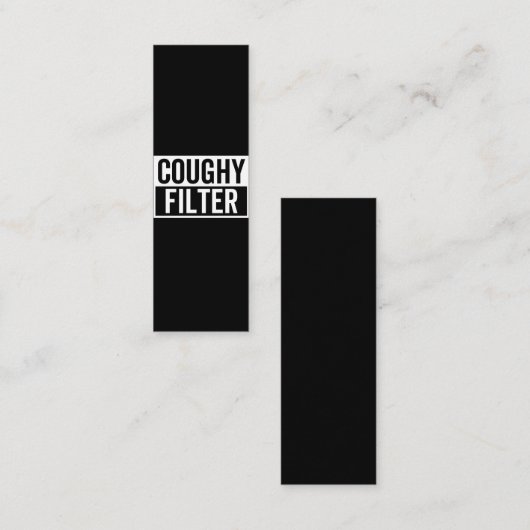 filter Coughy Klantenkaartje (Voorkant / Achterkant)
