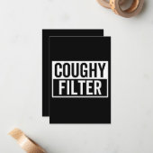 filter Coughy Notitiekaartje (Voorkant / Achterkant in situ)