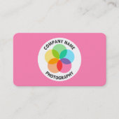 Filter ventilator - Roze #FF7FB2 Visitekaartje (Voorkant)